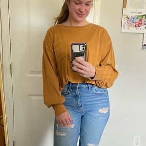 Free People Cropped Shirt